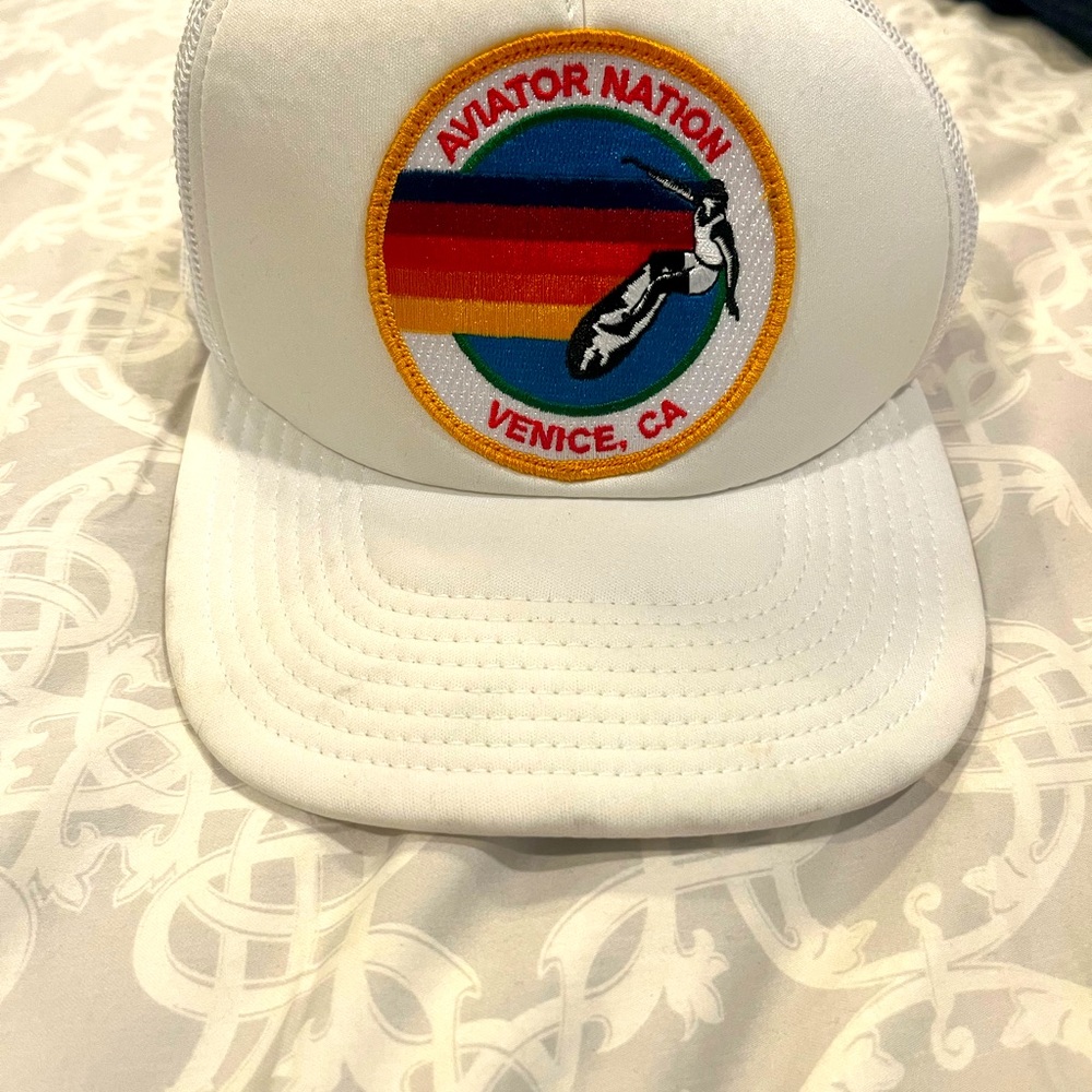 Aviator Nation Baseball Cap- white